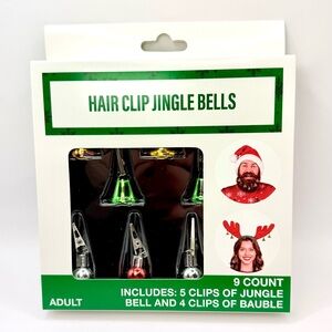 Holidays Beard & Hair Clip Jingle Bells & Ornaments Set, 9 pc